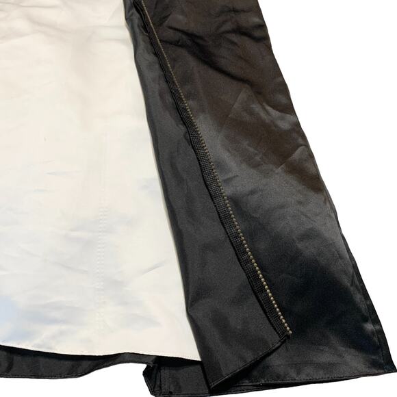 Vintage 80s Jump Apparel Black Halter Prom Gown 11/12 Rhinestone Trim Crinoline - Picture 9 of 16